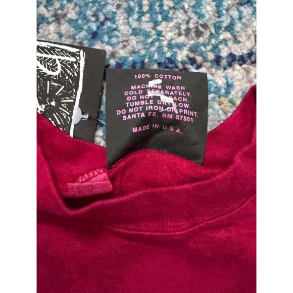 Nwt Vintage 90s Double B‎ Santa Fe Red tie-dye Beverly Hills California T-shirt - Picture 8 of 9